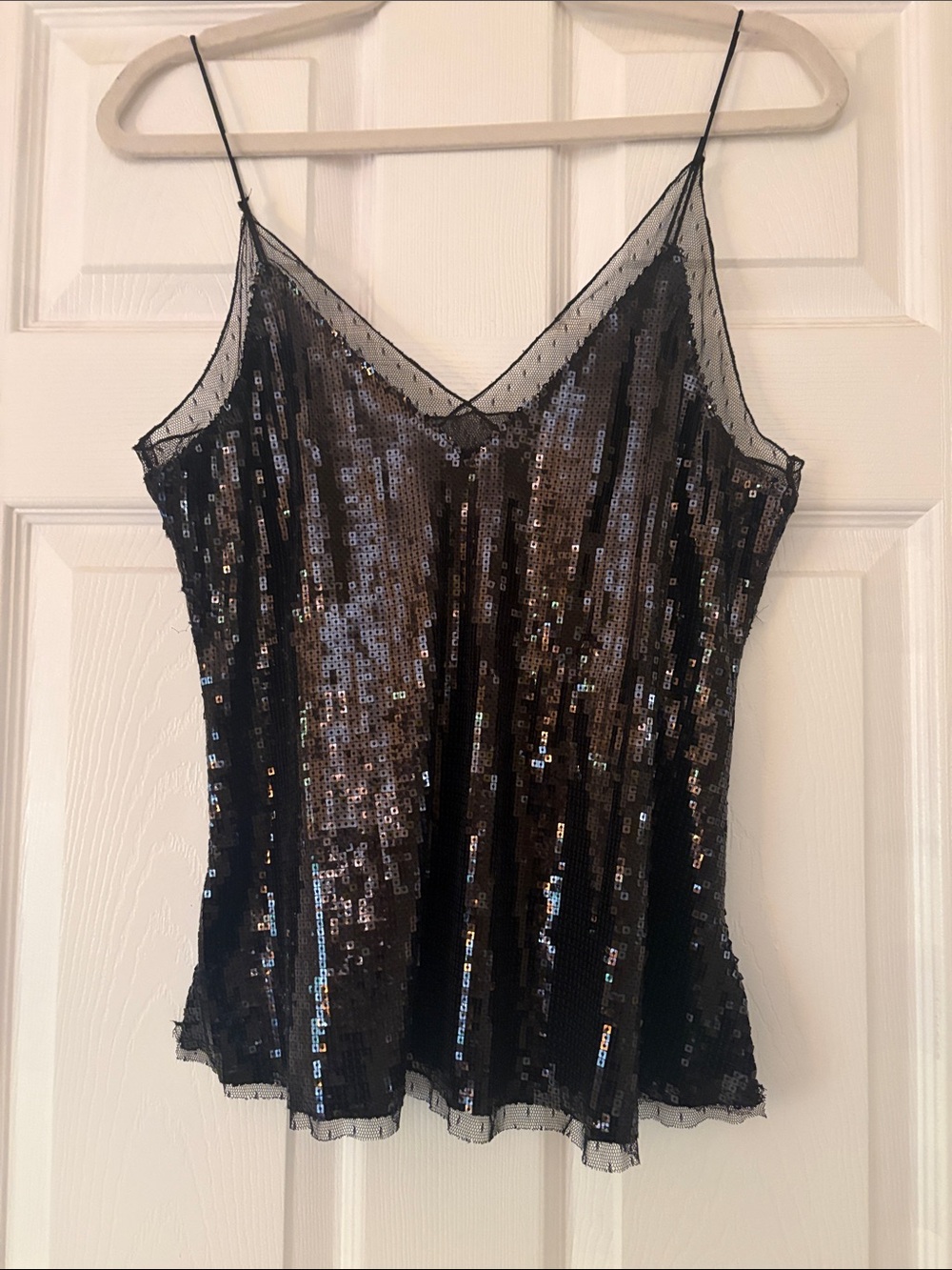 Black Sequin V-Neck Spaghetti-Strap Camisole - Intimately by Free People - Picture 2 of 15